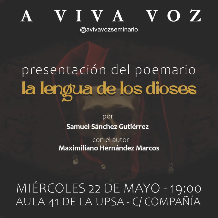 - 8 a viva voz 1 1 Mediano - Presentación LA LENGUA DE LOS DIOSES: 22 de Mayo 2024 a las 19:00