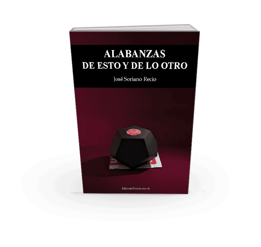 Alabanzas de esto y de lo otro book cover with black and red design.